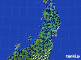 東北地方のアメダス実況(気温)(2024年12月28日)