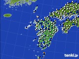 九州地方のアメダス実況(風向・風速)(2024年12月28日)