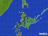 2024年12月29日の北海道地方のアメダス(積雪深)