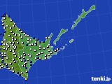 2024年12月29日の道東のアメダス(風向・風速)