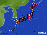 2024年12月30日のアメダス(日照時間)