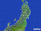 2024年12月31日の東北地方のアメダス(降水量)