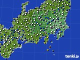 関東・甲信地方のアメダス実況(風向・風速)(2024年12月31日)