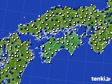 2024年12月31日の四国地方のアメダス(風向・風速)