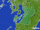2024年12月31日の熊本県のアメダス(風向・風速)