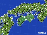 2025年01月01日の四国地方のアメダス(風向・風速)