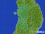 2025年01月02日の秋田県のアメダス(風向・風速)