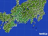 東海地方のアメダス実況(風向・風速)(2025年01月03日)