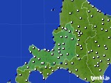 道央のアメダス実況(風向・風速)(2025年01月03日)