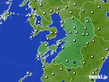 2025年01月04日の熊本県のアメダス(風向・風速)