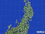 2025年01月07日の東北地方のアメダス(風向・風速)
