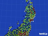 2025年01月08日の東北地方のアメダス(日照時間)
