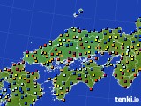 中国地方のアメダス実況(日照時間)(2025年01月08日)