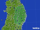 2025年01月08日の岩手県のアメダス(風向・風速)