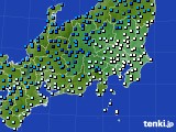 関東・甲信地方のアメダス実況(気温)(2025年01月09日)
