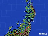 2025年01月10日の東北地方のアメダス(日照時間)