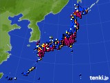 2025年01月10日のアメダス(日照時間)