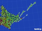 道東のアメダス実況(日照時間)(2025年01月10日)