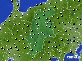 2025年01月10日の長野県のアメダス(風向・風速)