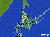 北海道地方のアメダス実況(積雪深)(2025年01月11日)