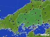 広島県のアメダス実況(日照時間)(2025年01月11日)