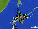 2025年01月12日の北海道地方のアメダス(日照時間)