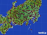 関東・甲信地方のアメダス実況(日照時間)(2025年01月13日)