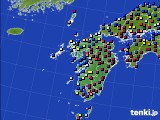 九州地方のアメダス実況(日照時間)(2025年01月13日)
