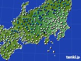 関東・甲信地方のアメダス実況(気温)(2025年01月13日)