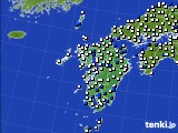 九州地方のアメダス実況(風向・風速)(2025年01月13日)