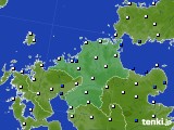 福岡県のアメダス実況(風向・風速)(2025年01月13日)