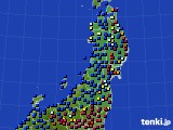 2025年01月14日の東北地方のアメダス(日照時間)