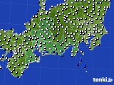 2025年01月16日の東海地方のアメダス(風向・風速)