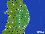 2025年01月16日の岩手県のアメダス(風向・風速)