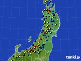 2025年01月17日の東北地方のアメダス(積雪深)