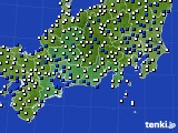 2025年01月17日の東海地方のアメダス(風向・風速)