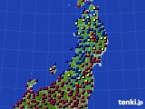 東北地方のアメダス実況(日照時間)(2025年01月18日)