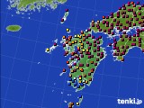 九州地方のアメダス実況(日照時間)(2025年01月18日)