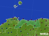 鳥取県のアメダス実況(日照時間)(2025年01月19日)