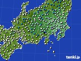関東・甲信地方のアメダス実況(気温)(2025年01月19日)