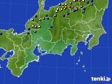 東海地方のアメダス実況(積雪深)(2025年01月21日)