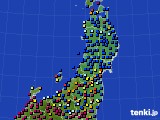 2025年01月21日の東北地方のアメダス(日照時間)