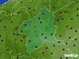 群馬県のアメダス実況(日照時間)(2025年01月22日)