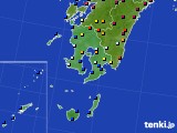 鹿児島県のアメダス実況(日照時間)(2025年01月23日)