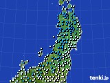 東北地方のアメダス実況(気温)(2025年01月23日)