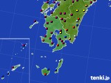 鹿児島県のアメダス実況(日照時間)(2025年01月25日)