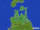 青森県のアメダス実況(日照時間)(2025年01月25日)