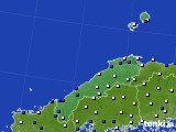 島根県のアメダス実況(風向・風速)(2025年01月25日)