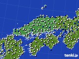 2025年01月26日の中国地方のアメダス(風向・風速)