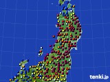 2025年01月27日の東北地方のアメダス(日照時間)